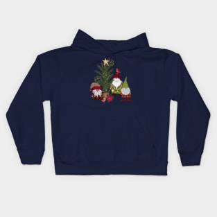 Christmas Tree and Gnomes | Pine Berries | Cherie's Art(c)2021 Kids Hoodie